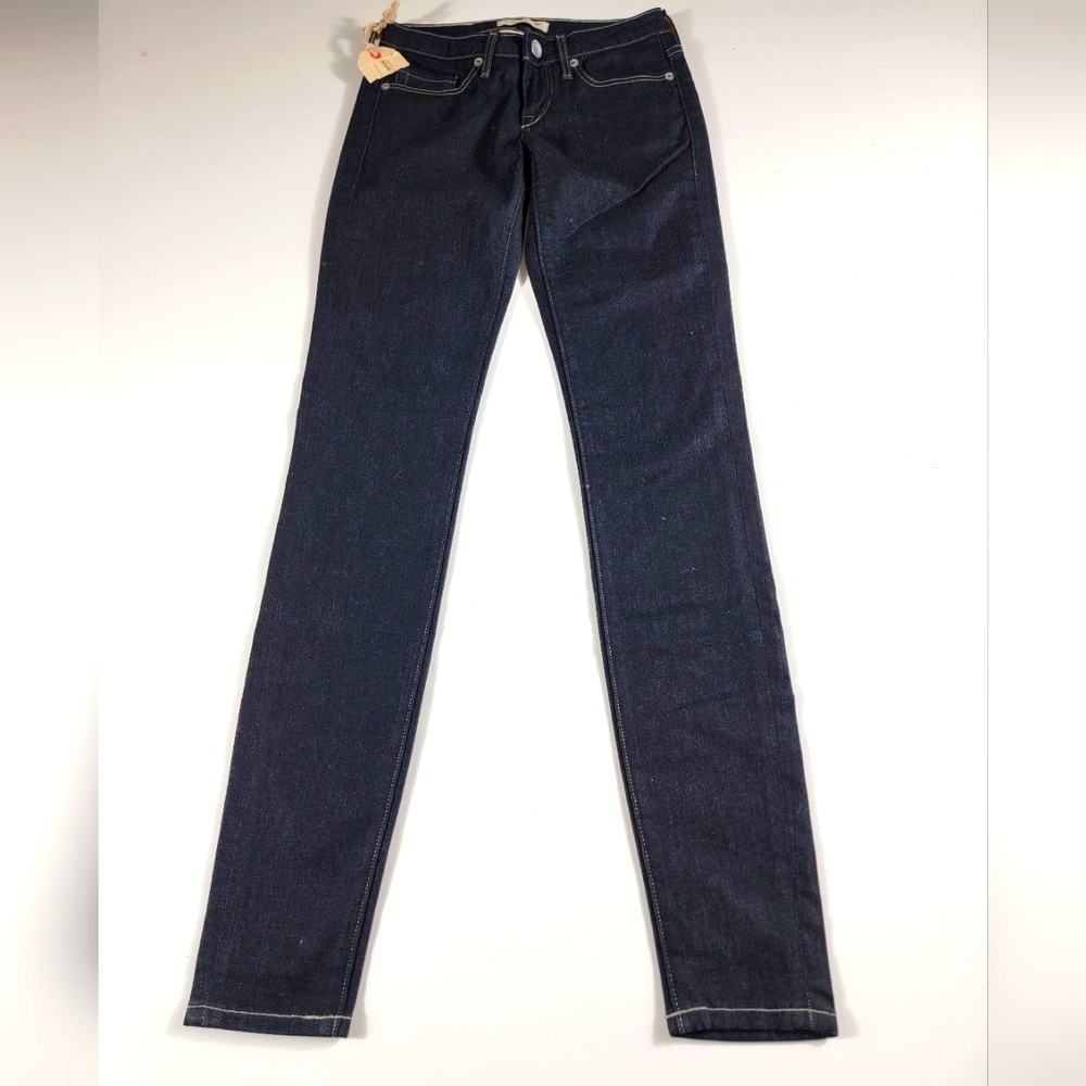 NWT Made & Crafted Levi’s 24 X32 Pins Skinny Jeans Low Rise Dark Wash Blue Denim